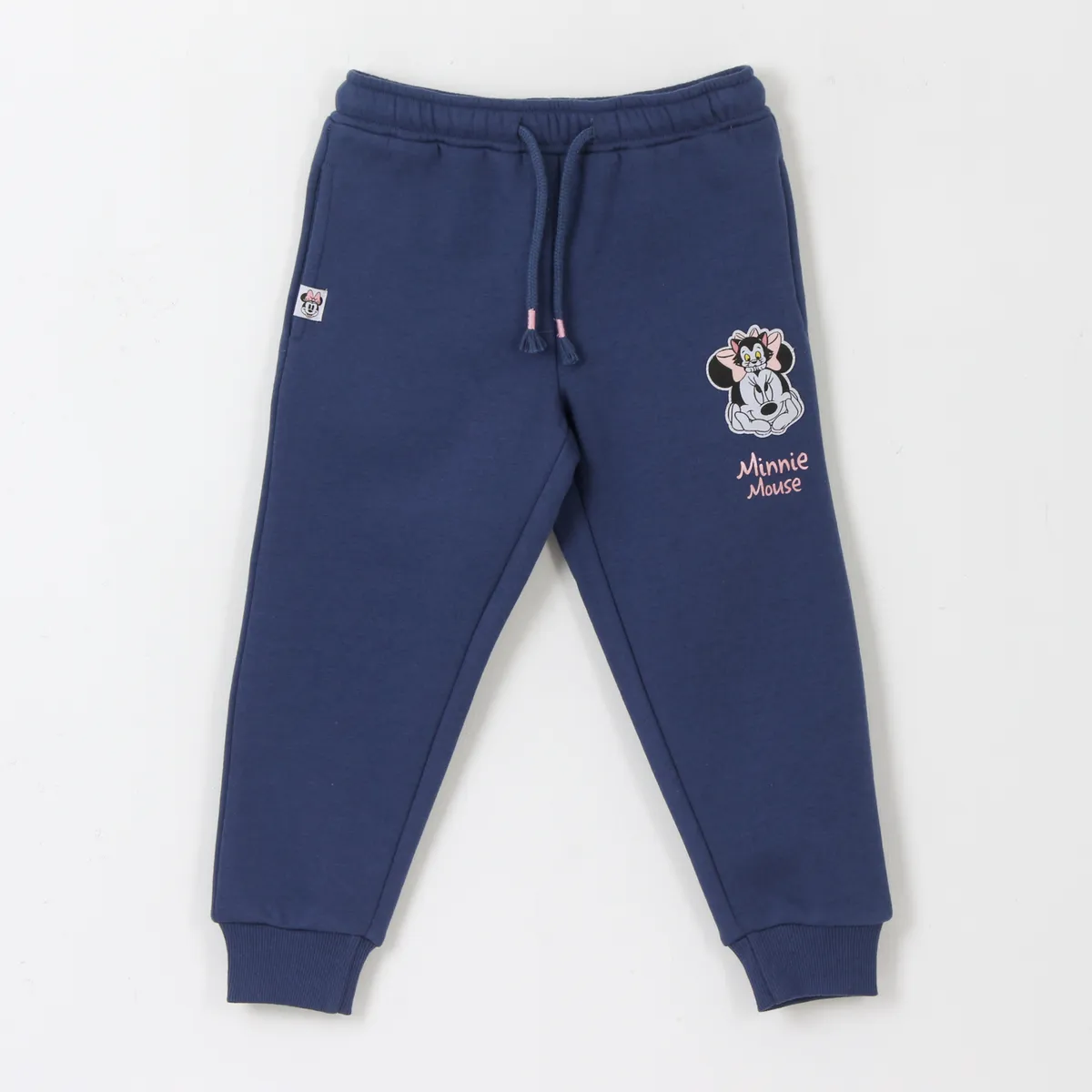 DISNEY - Pantalón de Buzo Niña Logo Minnie Azul Marino Disney