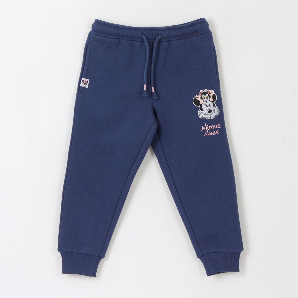 DISNEY - Pantalón de Buzo Niña Logo Minnie Azul Marino Disney