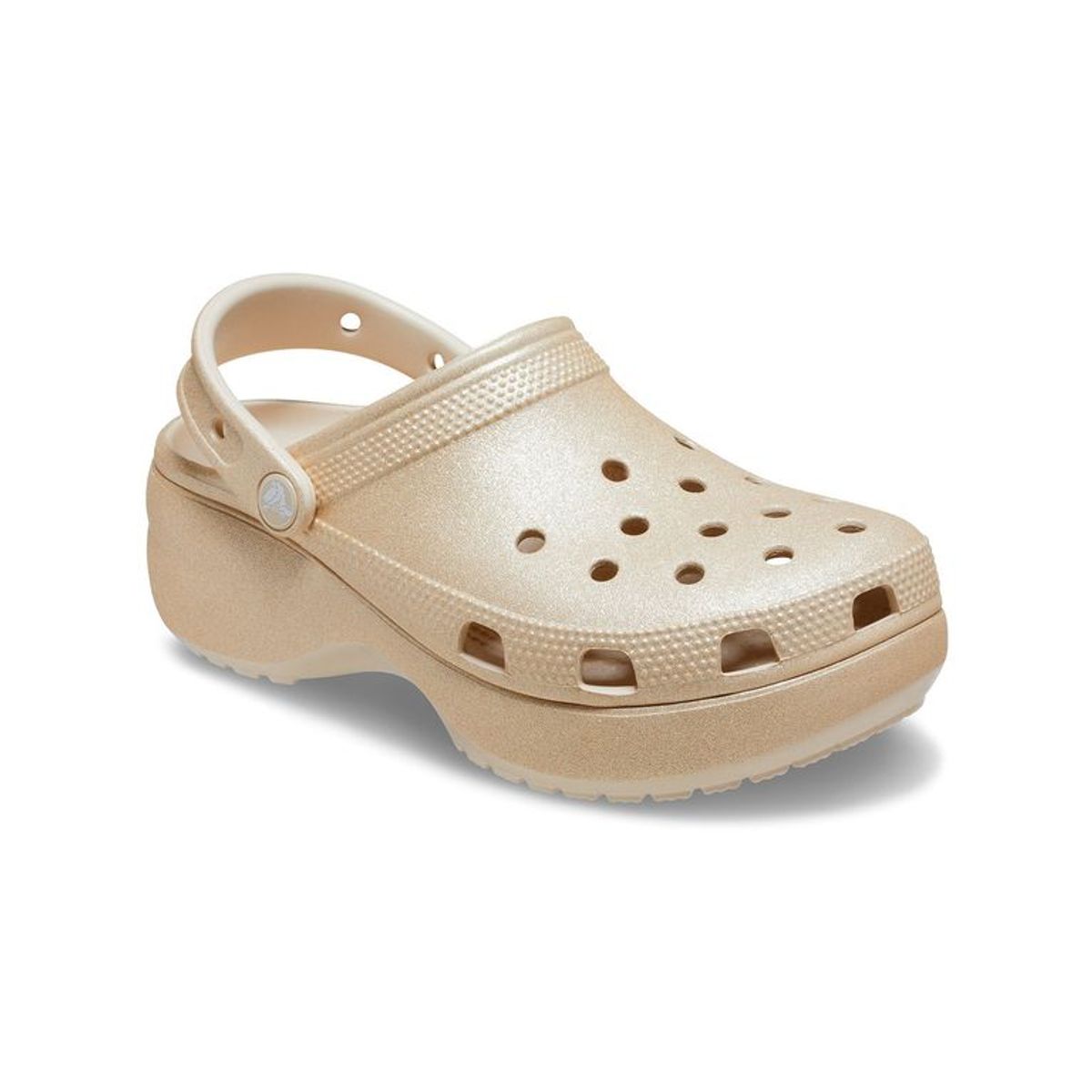 CROCS - Zueco Mujer Classic Plataforma Glitter Beige CROCS