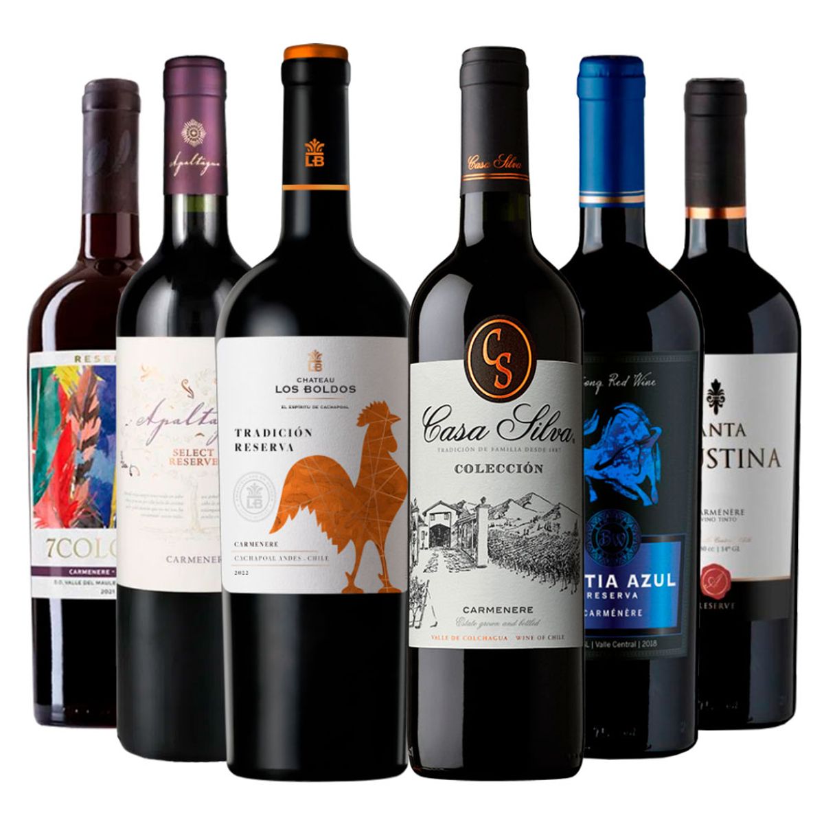 BBVINOS - 6 Vinos Mix Plus Reserva Carmenere