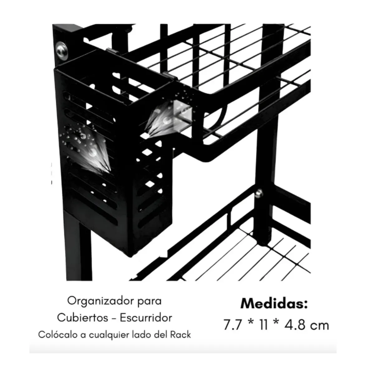GENERICO - Rack Moderno Organizador De Especias De 3 Niveles Metal