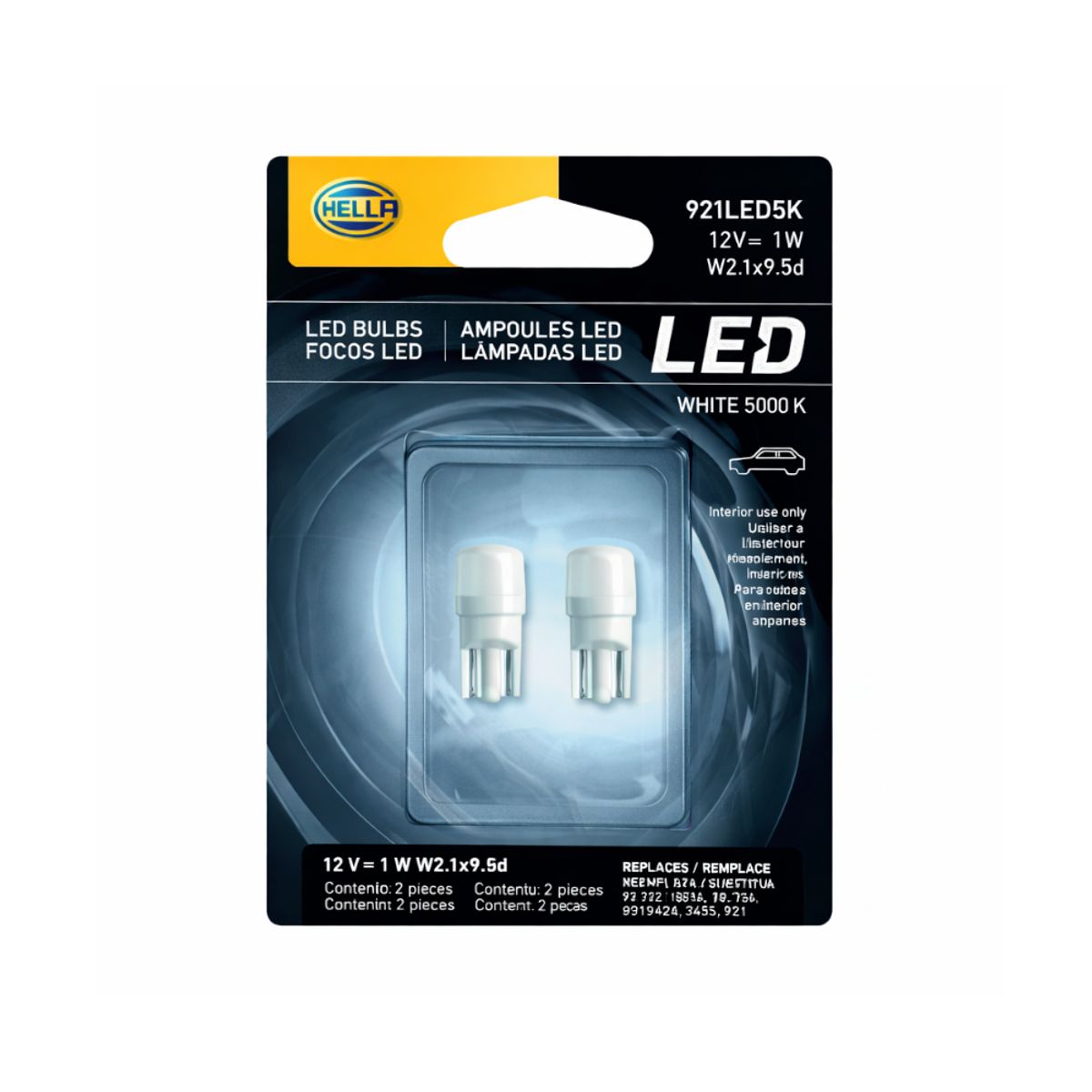 HELLA - Kit Ampolleta Led W5W T10 para Automovil