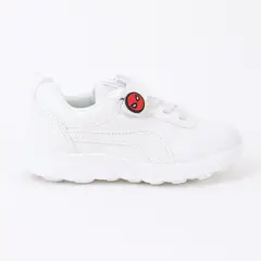 MARVEL - Zapatilla Escolar Niño Velcro Spiderman Web Blanco