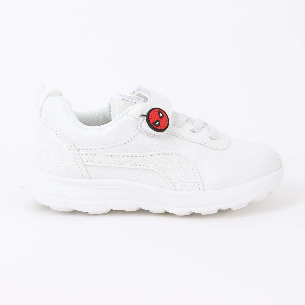 MARVEL - Zapatilla Escolar Niño Velcro Spiderman Web Blanco Marvel