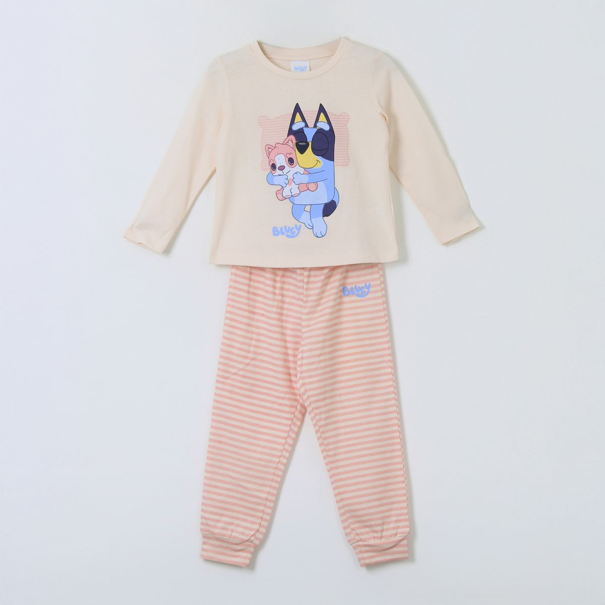 BLUEY - Pijama Manga Larga Niña Sleeping  Blanco Bluey