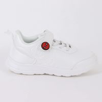 Zapatilla Escolar Niño Velcro Spiderman Blanco