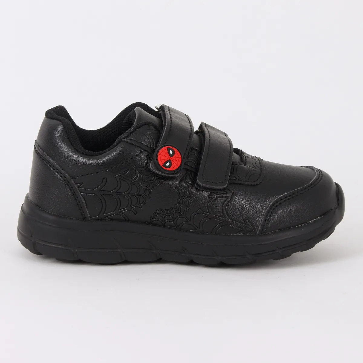 MARVEL - Zapatilla Escolar Niño Velcro Negro Spiderman Marvel