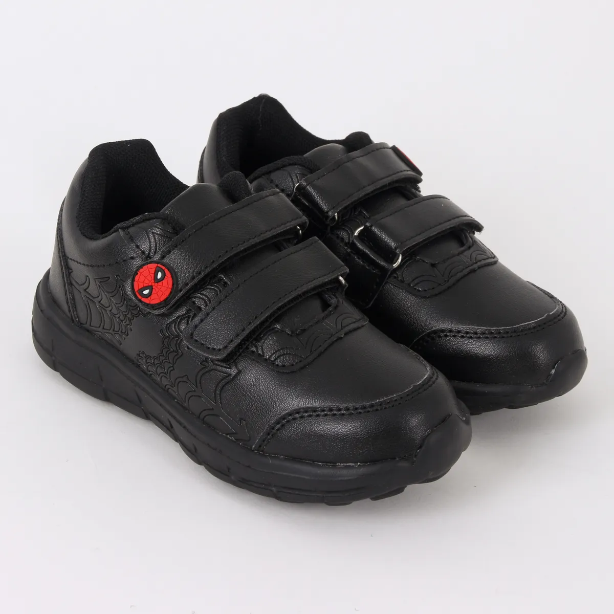 MARVEL - Zapatilla Escolar Niño Velcro Negro Spiderman Marvel