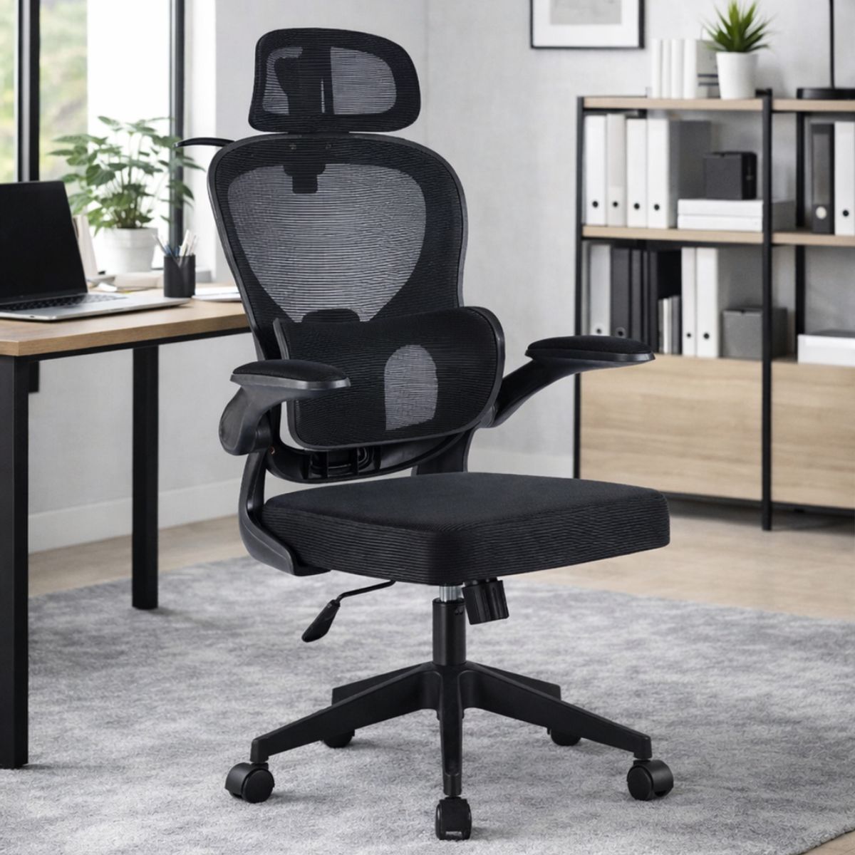 COSAS CASA - Silla Ergonomica de Oficina para Escritorio Boise Negra