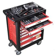 FIXMAN - Carro Porta Herramientas 6 Cajones 162 herramientas 958x766 X465mm Naranja Oscuro