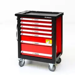 FIXMAN - Carro Porta Herramientas 7 Cajones 200 Herramientas 958x766x465mm Naranja Oscuro