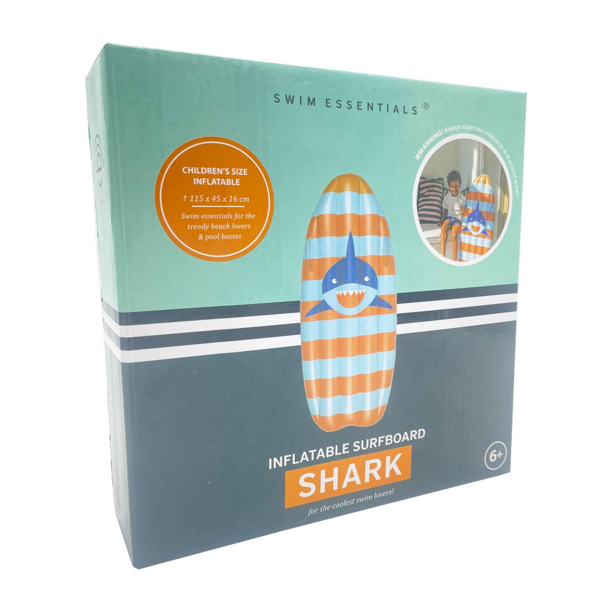 SWIM ESSENTIALS - Tabla de Surf Inflable Tiburón Swim Essentials