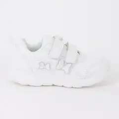 DISNEY - Zapatilla Escolar Niña Cintas Minnie Mouse Blanco