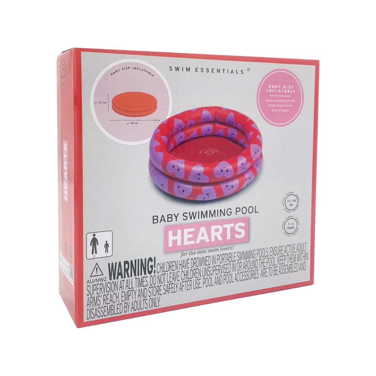 SWIM ESSENTIALS - Piscina Inflable Corazones Swim Essentials