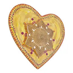 CREA TALLER - Cuadro corazón mandala de madera 20cm