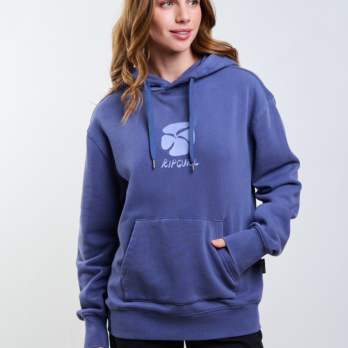 RIP CURL - Poleron Canguro Eclipse Azul Mujer Rip Curl