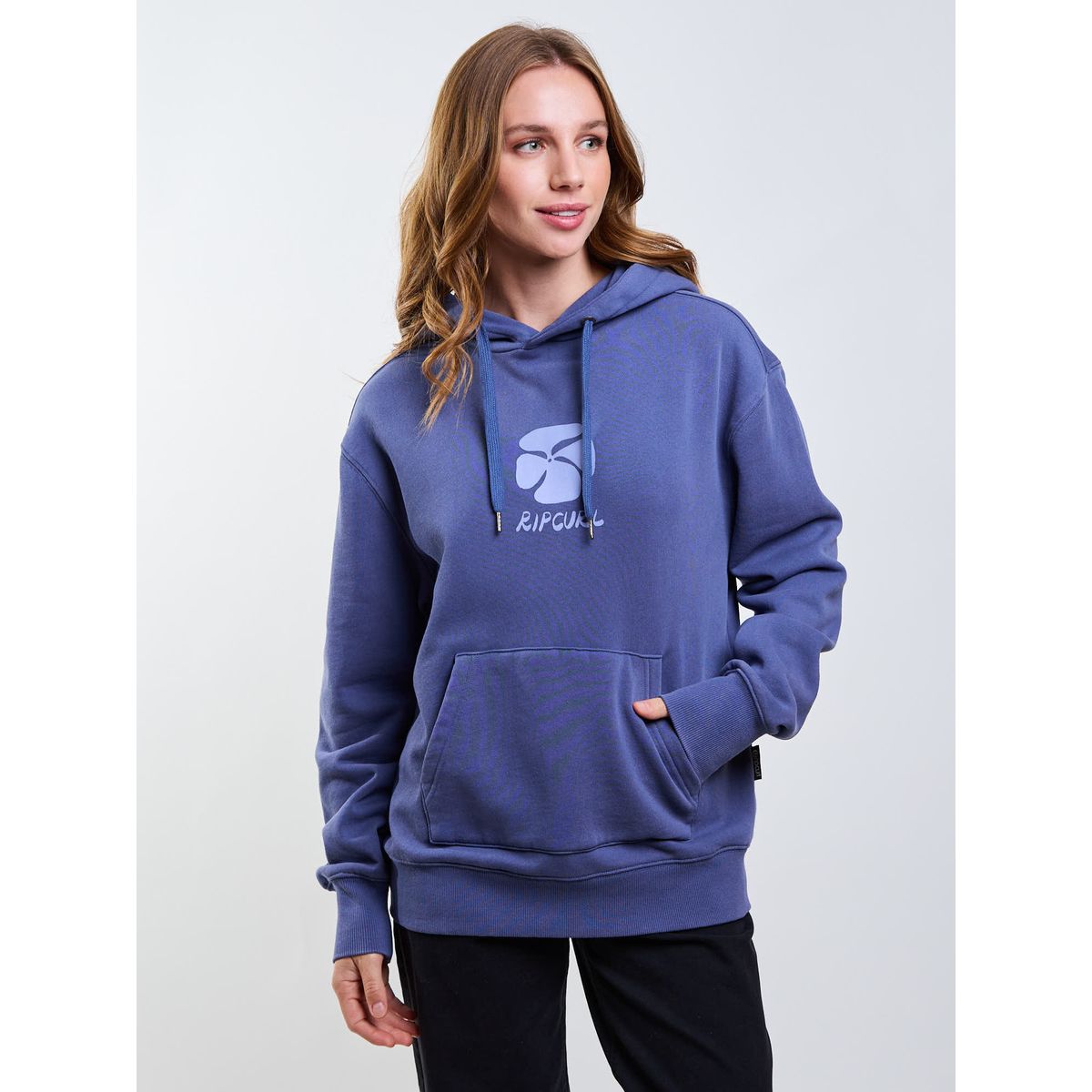 RIP CURL - Poleron Canguro Eclipse Azul Mujer Rip Curl