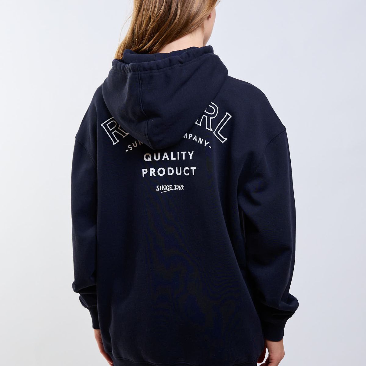 RIP CURL - Poleron Canguro Solar Negro Mujer Rip Curl
