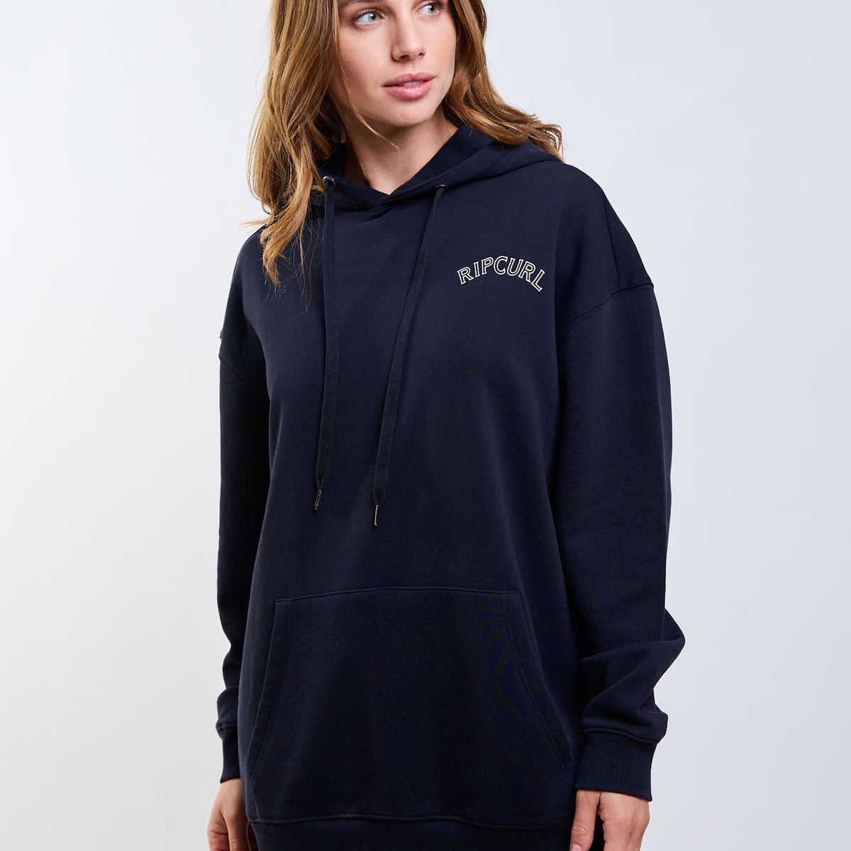 RIP CURL - Poleron Canguro Solar Negro Mujer Rip Curl