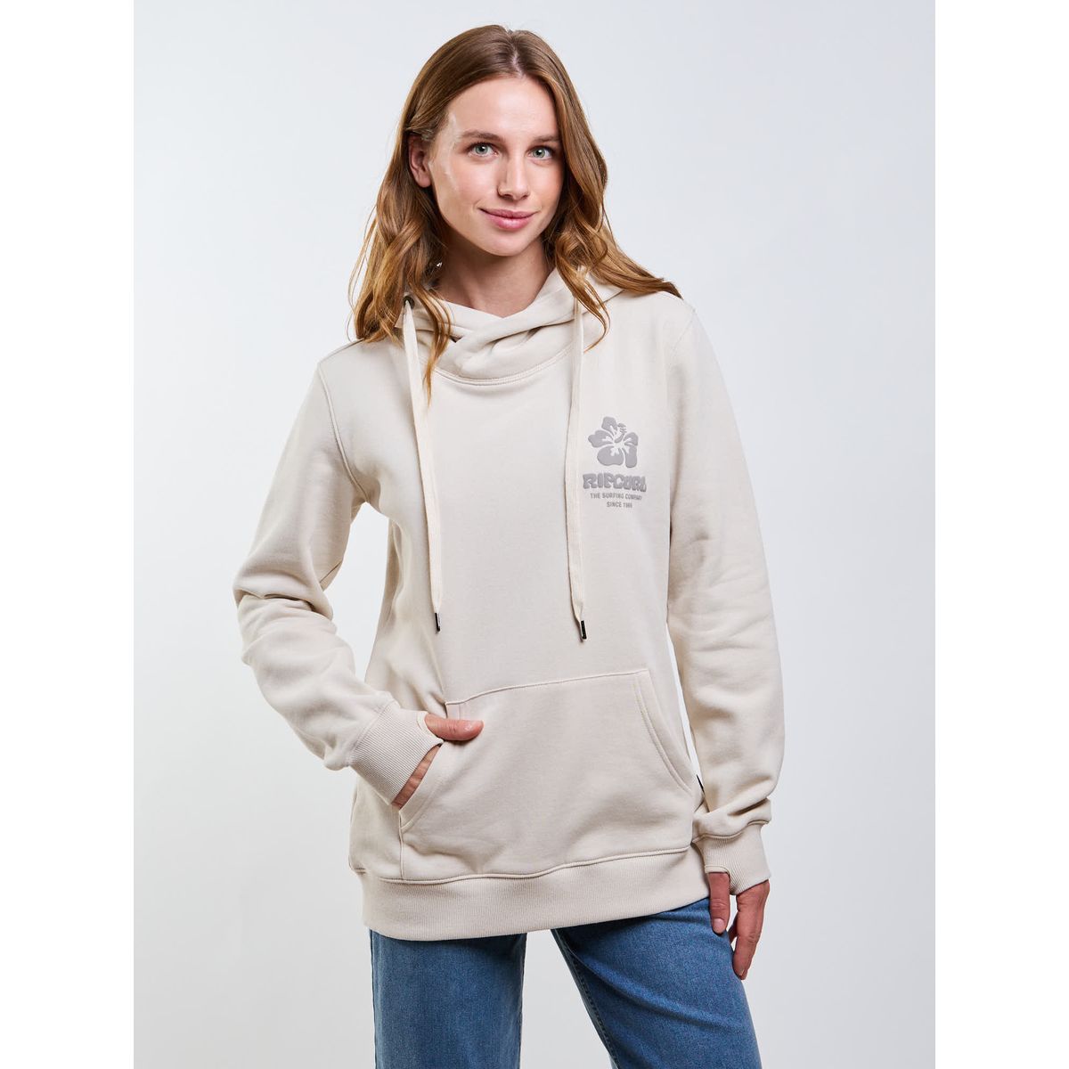 RIP CURL - Poleron Canguro Aurora Beige Mujer Rip Curl