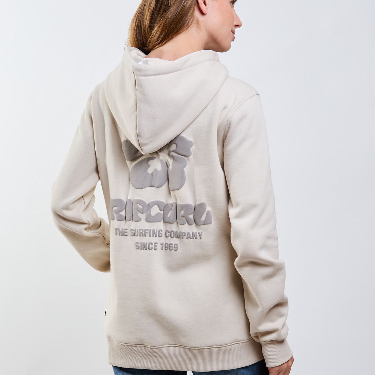 RIP CURL - Poleron Canguro Aurora Beige Mujer Rip Curl