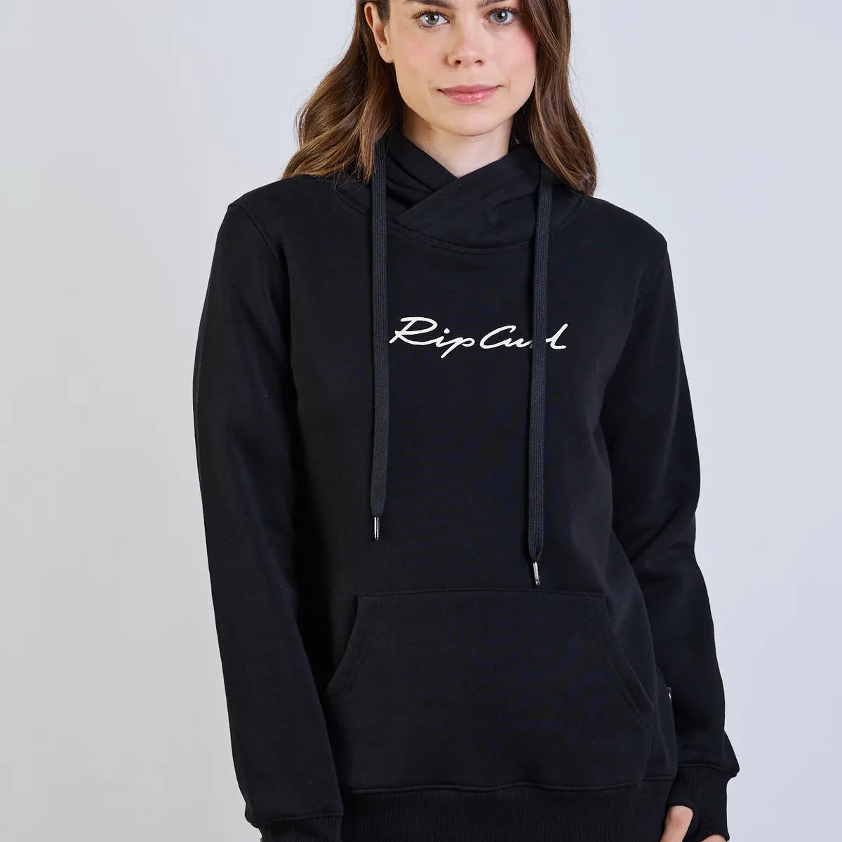 RIP CURL - Poleron Canguro Boreal Negro Mujer Rip Curl