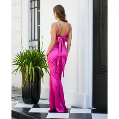 MI PLACARD - Vestido Largo de Fiesta Isi Fucsia