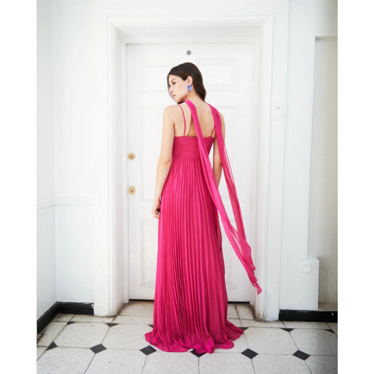 MI PLACARD - Vestido Largo de Fiesta Milagros Fucsia