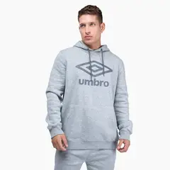 UMBRO - Polerón Hoodie Big Logo Hombre Gris