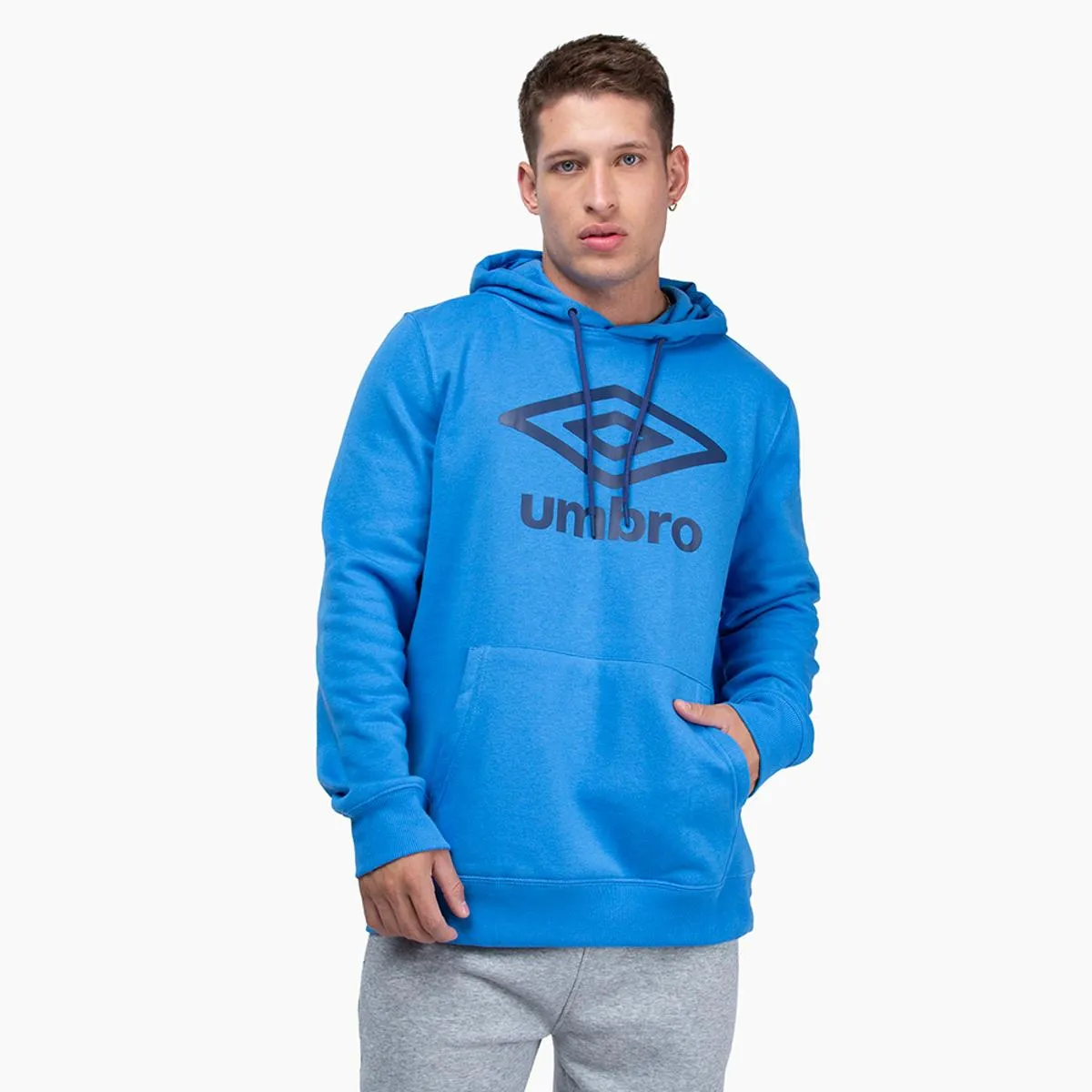 UMBRO - Polerón Umbro Hoodie Big Logo Hombre Azul