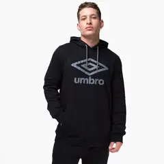 UMBRO - Polerón Hoodie Big Logo Hombre Negro