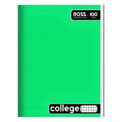 GENERICO - Pack 4 Cuaderno Ross College Liso 100HJ 5mm Verde Ross