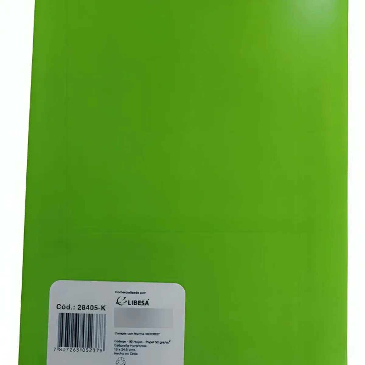 GENERICO - Pack 4 Cuaderno Ross College Liso 100HJ 5mm  Verde  Ross