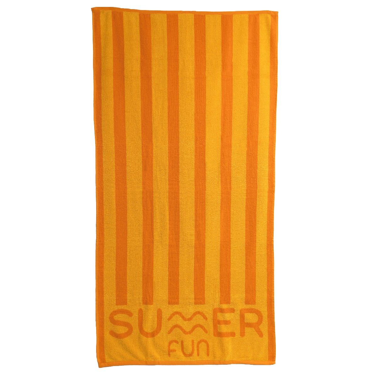 SUMMER FUN - Toalla de Playa Stripes SUMMER FUN 90x180 cm Amarilla