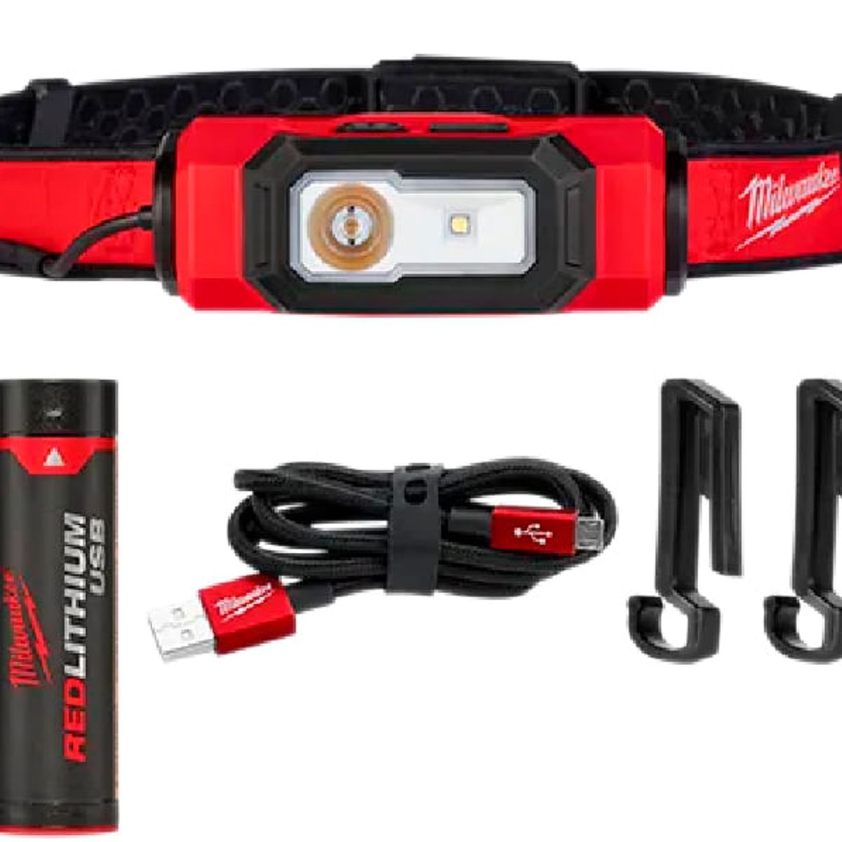 MILWAUKEE - Linterna De Casco Recargable Usb Milwaukee 2116-21 Color de la luz Rojo