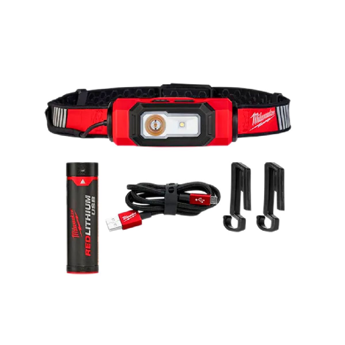 MILWAUKEE - Linterna De Casco Recargable Usb Milwaukee 2116-21 Color de la luz Rojo