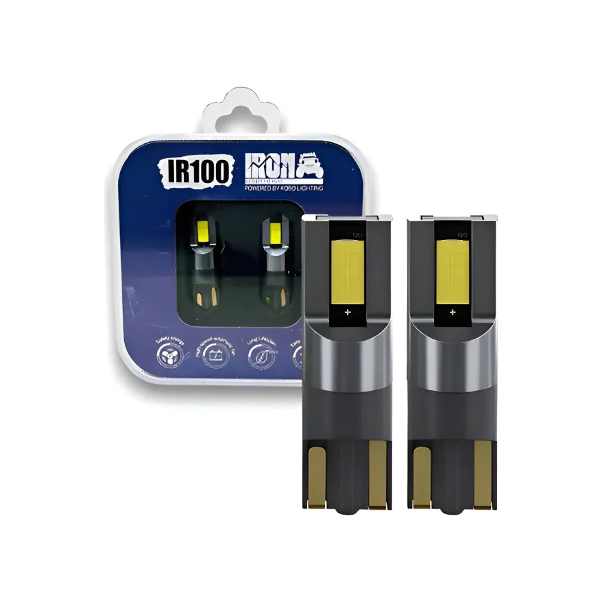 GENERICO - Kit 2 Ampolleta Led IR100 Ultra Led T10 W5W para Auto