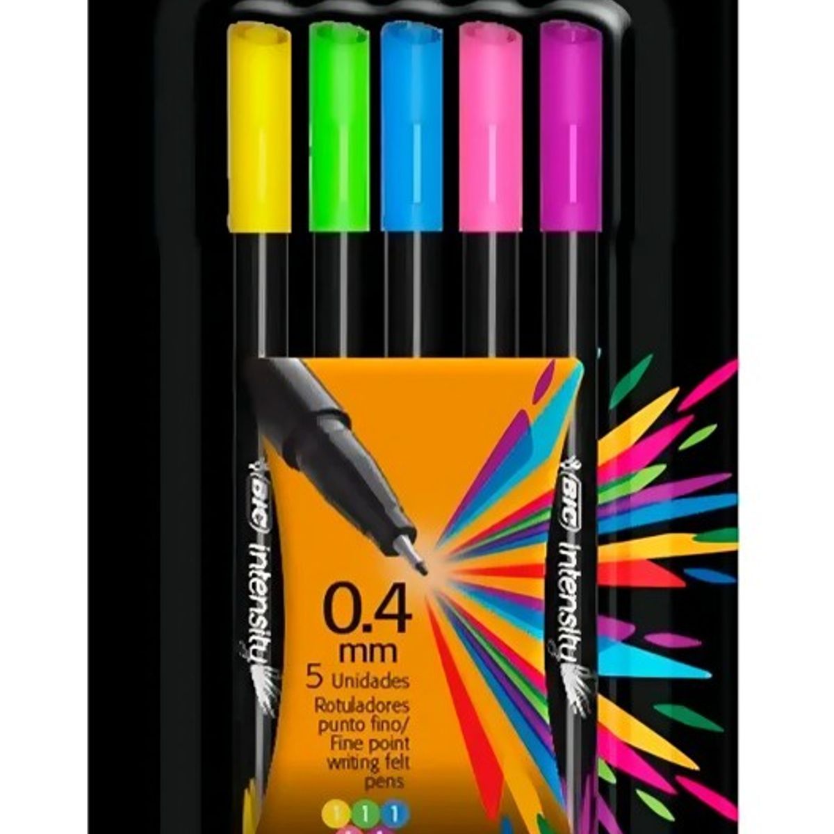 GENERICO - Set 5 Bolígrafos Intensity Ast Fashion  Bic