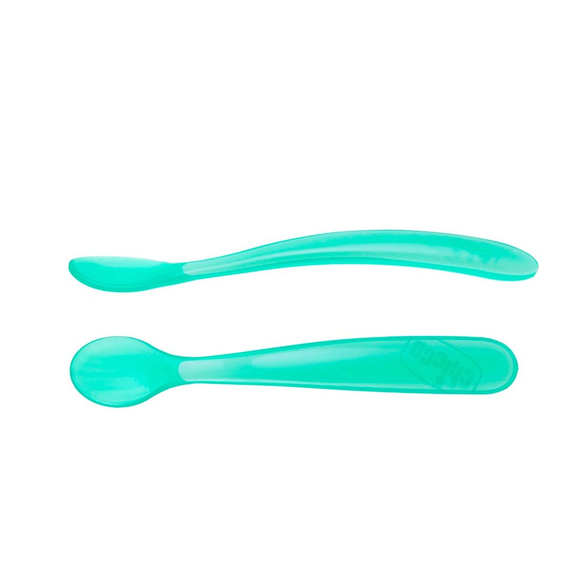 CHICCO - Set de 2 Cucharas de Silicona Extra Sueva Azul Chicco