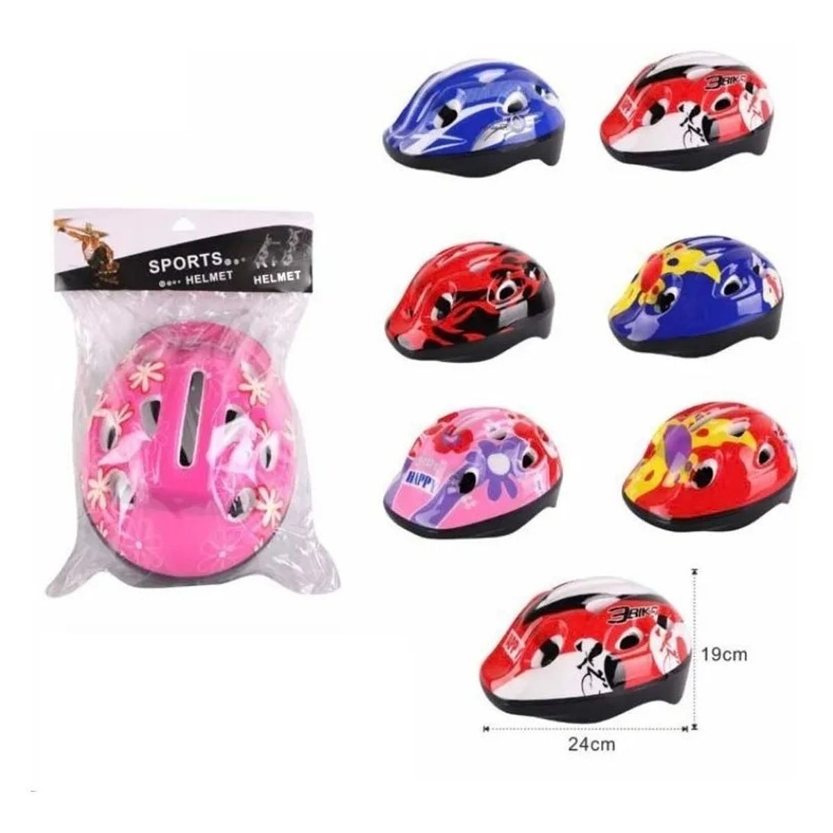 GENERICO - Casco Bicicleta Ajustable Acolchado Protección Para Niñs