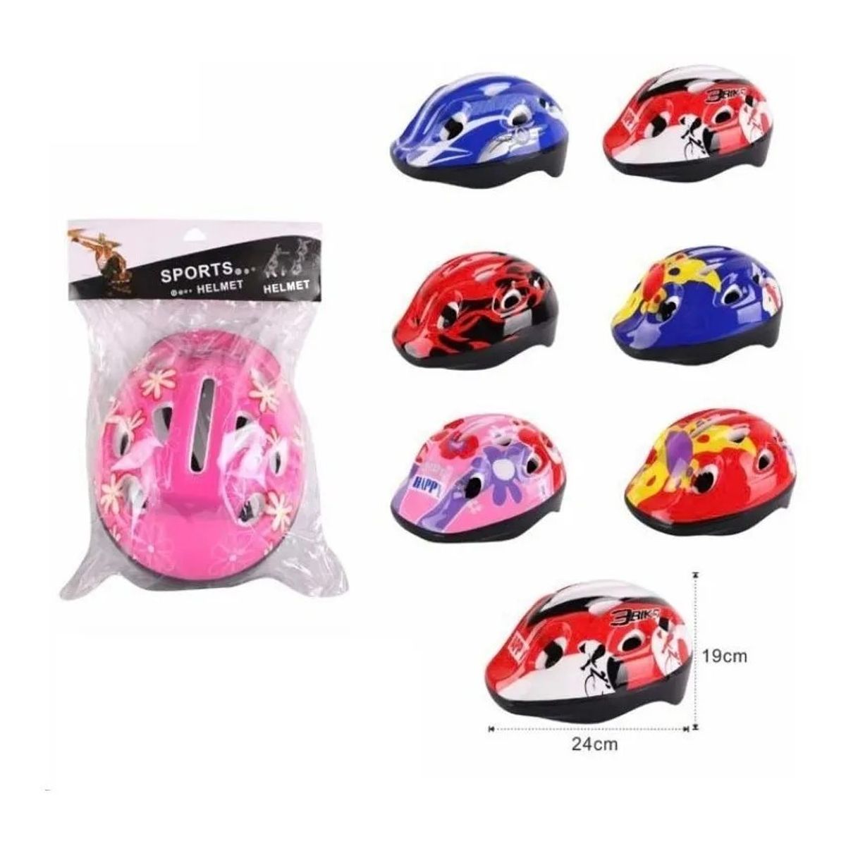 GENERICO - Casco Bicicleta Ajustable Acolchado Protección Para Niñs