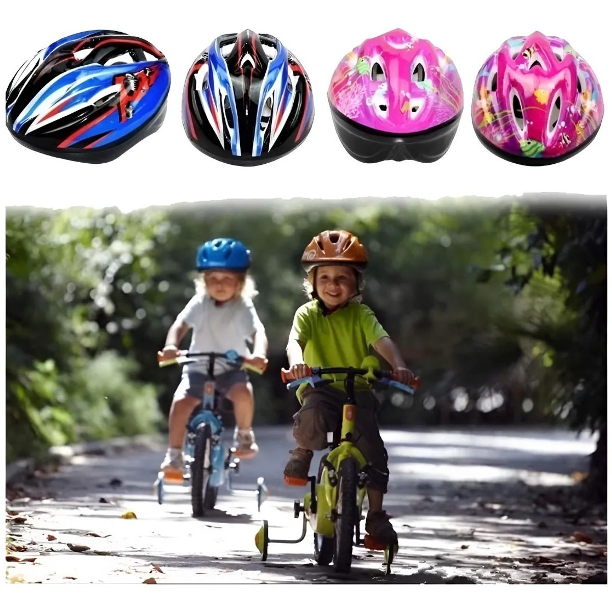 GENERICO - Casco Bicicleta Ajustable Acolchado Protección Para Niñs