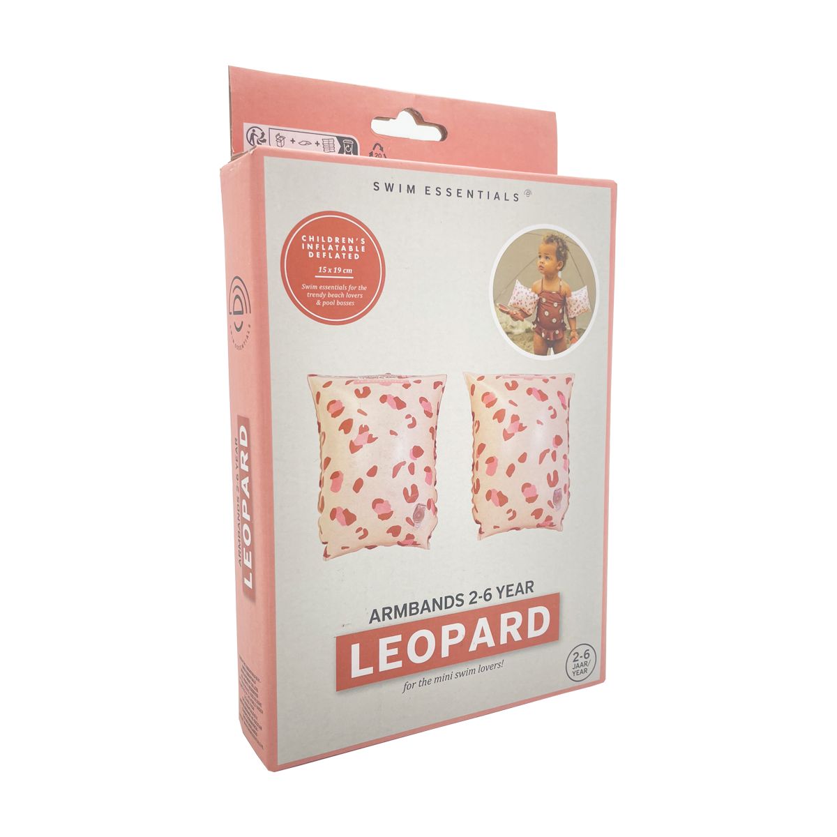 SWIM ESSENTIALS - Alitas Flotador Leopardo Rosa Swim Essentials