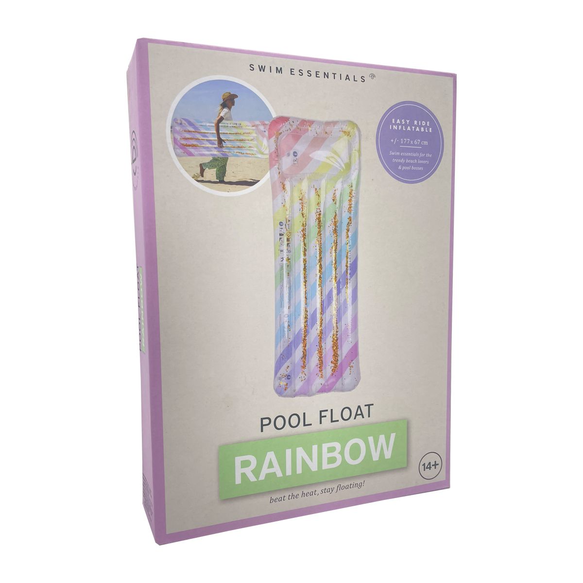 SWIM ESSENTIALS - Colchoneta Inflable Arcoíris Swim Essentials