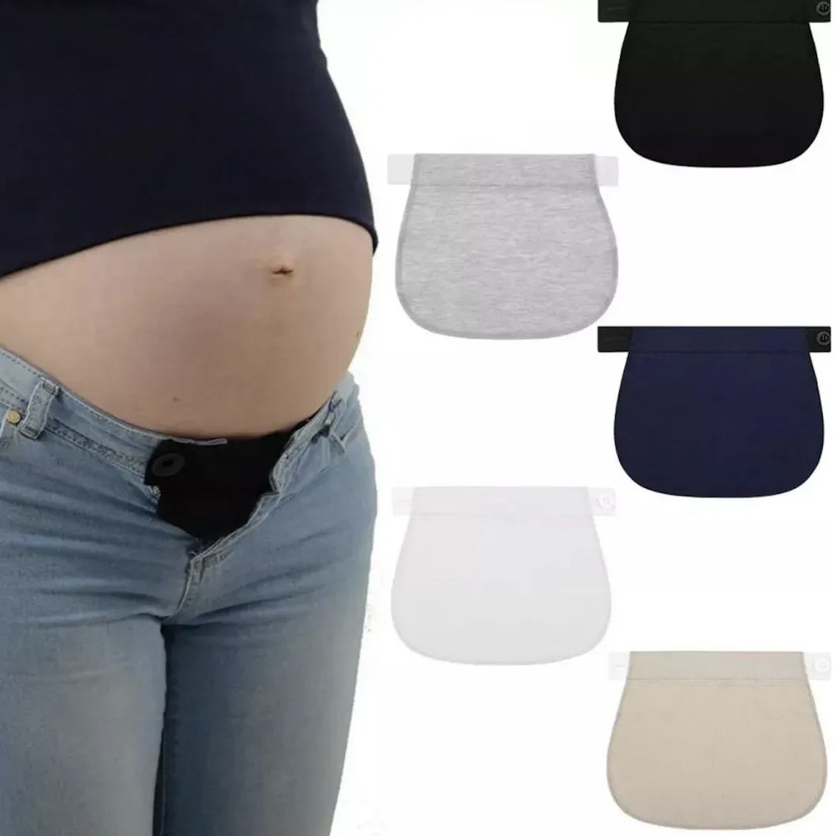 GENERICO - Set 5 Extensores De Pantalón Bandas Para Embarazo Maternidad Varios Algodón