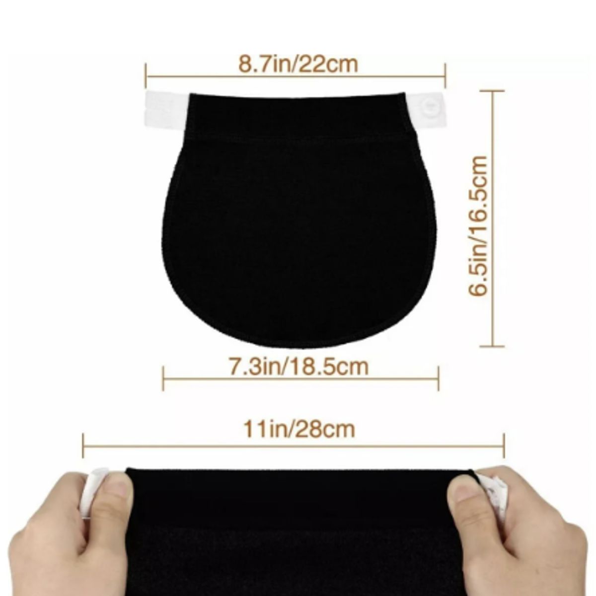 GENERICO - Set 5 Extensores De Pantalón Bandas Para Embarazo Maternidad Varios Algodón