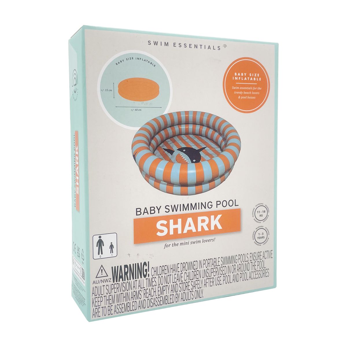 SWIM ESSENTIALS - Piscina Inflable Tiburón Swim Essentials