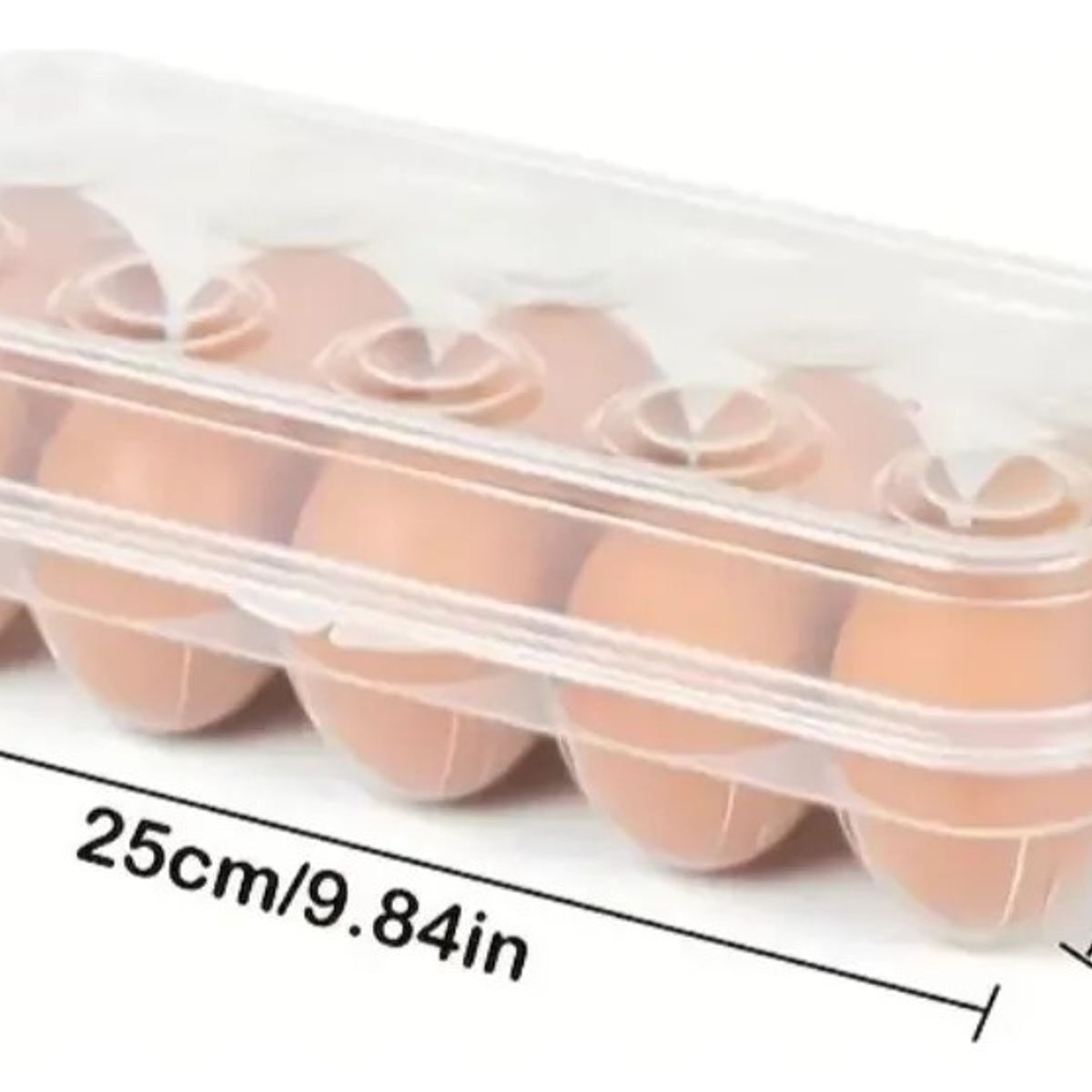 GENERICO - Contenedor De Huevos 10 Cavidades Huevera Apilable Con Tapa