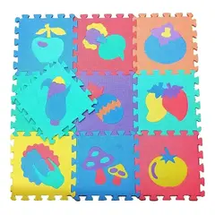 GENERICO - Alfombra Goma Eva Set 10 Cuadros De 30x30 Para Niños