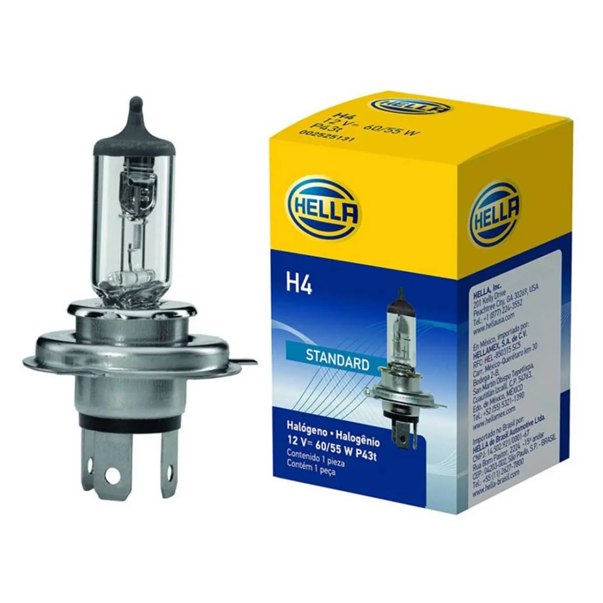 HELLA - PACK 10 AMPOLLETAS HELLA H4 12V 60W